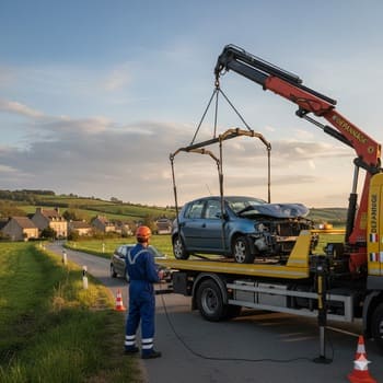 Enlèvement de véhicule par épaviste
