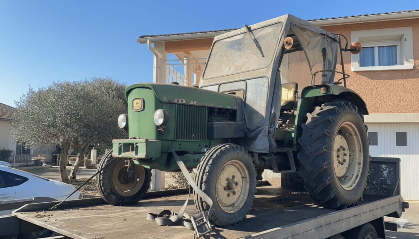 Enlèvement d'engin agricole